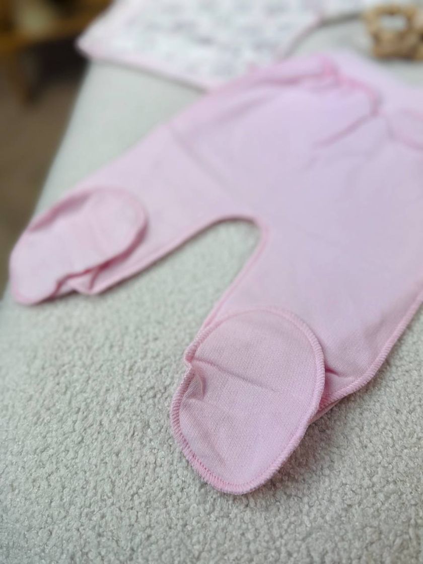 ❤ Комплект 3ка з сорочкою, байка 56-62см. Принт - Котики рожеві (#34236631) ✓ Anna Konvert