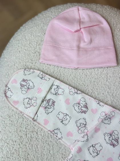 ❤ Комплект 3ка з боді, байка 56р. Принт - Котики рожеві (#69074513) ✓ Anna Konvert 2