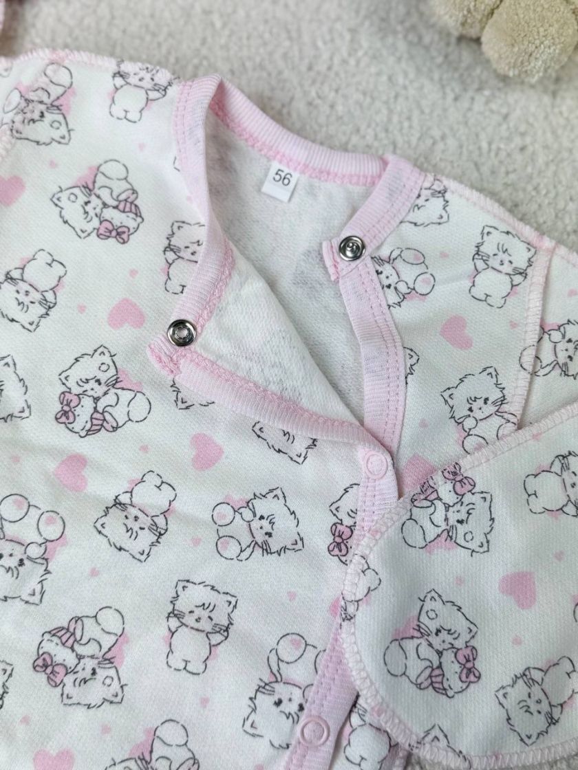 ❤ Комплект 3ка з боді, байка 56р. Принт - Котики рожеві (#69074513) ✓ Anna Konvert