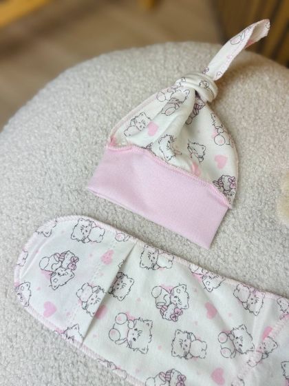 ❤ Чоловічок з шапочкою байка, 56-62см. Принт - Котики рожеві (#70275321) ✓ Anna Konvert 2