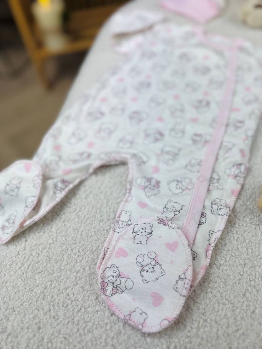 ❤ Чоловічок з шапочкою байка, 56-62см. Принт - Котики рожеві (#70275321) ✓ Anna Konvert