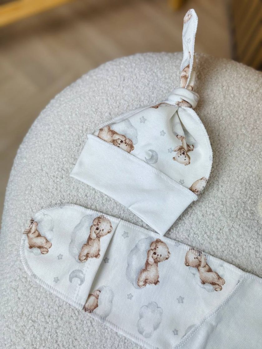 ❤ Чоловічок з шапочкою байка, 56-62см. Принт - Ведмедик на хмаринці (#59133287) ✓ Anna Konvert