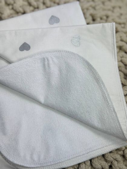 ❤ Пелюшки непромакаючі 100*80см. Принт - Сріблясті серця (#32835677) ✓ Anna Konvert 2