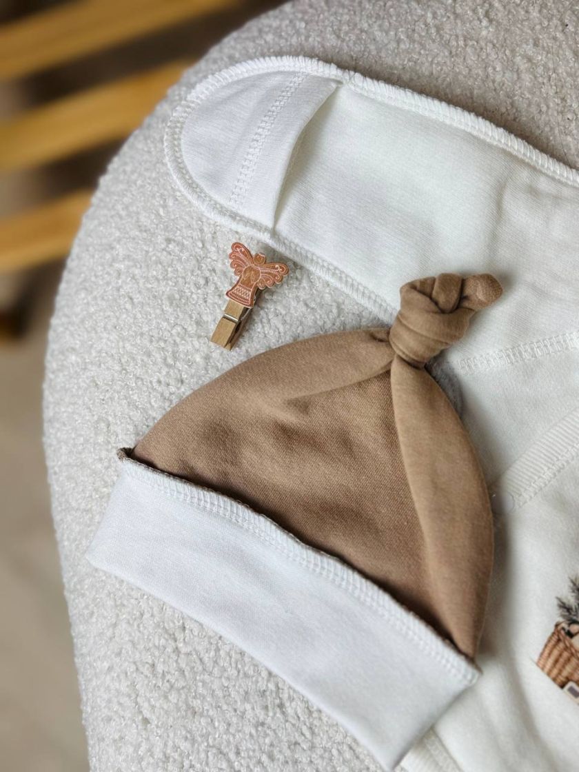 ❤ Комплект 3ка з сорочкою 56, байка Smile. Принт - Ведмедик з ялинкою. Розмір - 56 (#60484984) ✓ Anna Konvert