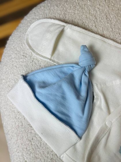 ❤ Комплект 3ка з сорочкою 56, байка Smile. Принт - Ведмедик сплячий, блакитний. Розмір - 56 (#32810390) ✓ Anna Konvert 2