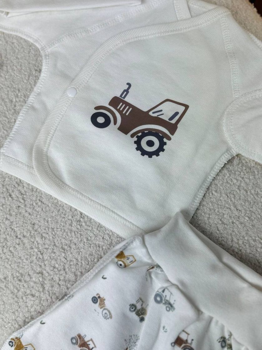 ❤ Комплект 3ка з сорочкою 56, байка Smile. Принт - Тракторець. Розмір - 56 (#92809281) ✓ Anna Konvert