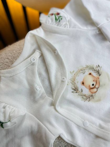 ❤ Комплект 3ка з боді на байці "Smile". Колір - Ведмедик, гілочки з олівками. Розмір - 56 (#2579612) ✓ Anna Konvert 2