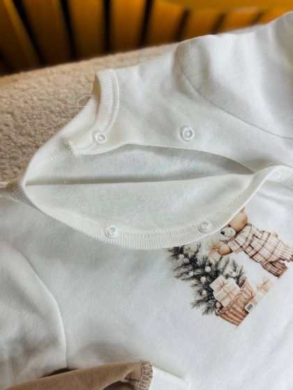 ❤ Комплект 3ка з боді на байці "Smile". Колір - Ведмедик з ялинкою. Розмір - 62 (#54192970) ✓ Anna Konvert 2