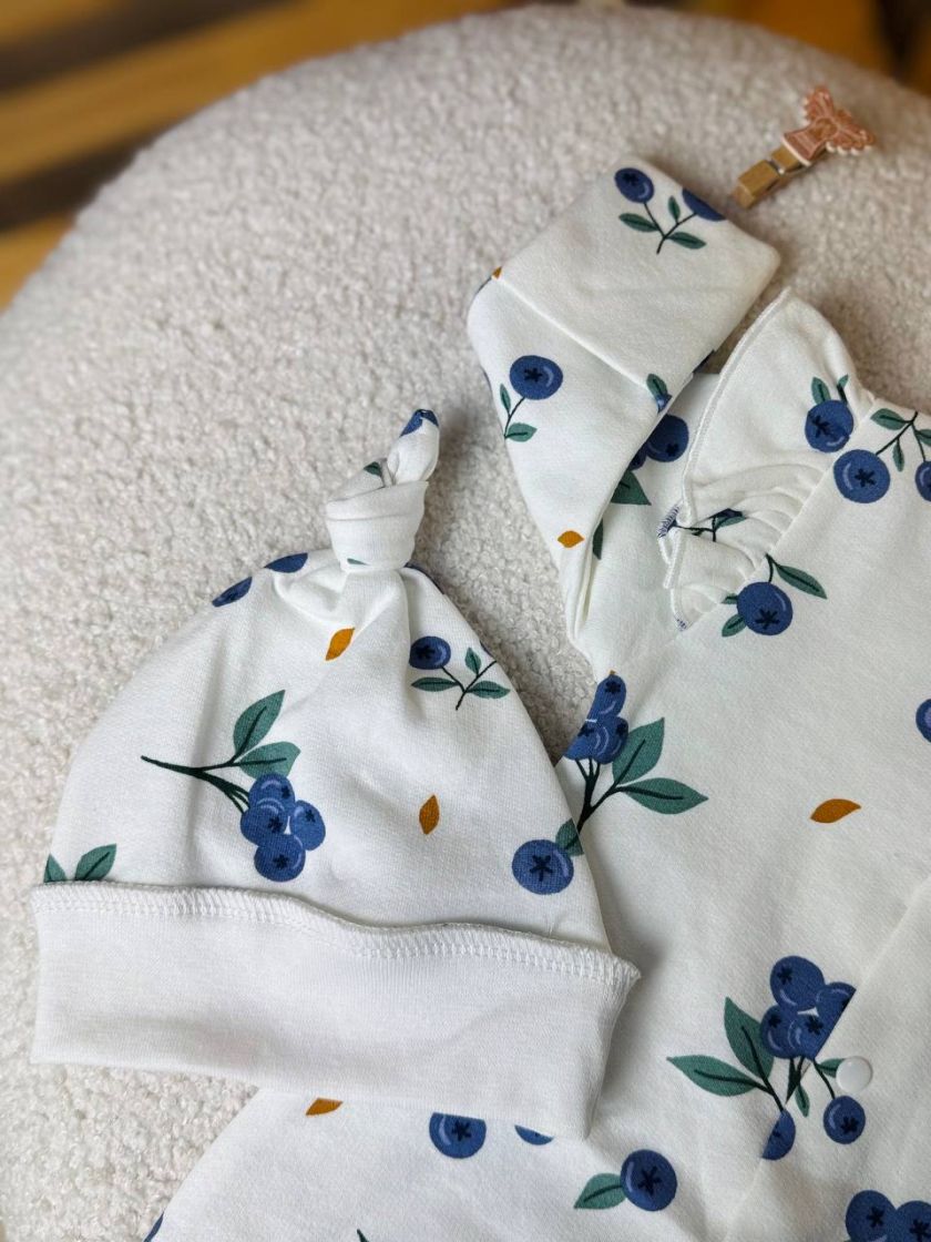 ❤ Чоловічок з шапочкою на байці, Smile. Принт - Гілочки з лохиною. Розмір - 62 (#96779332) ✓ Anna Konvert