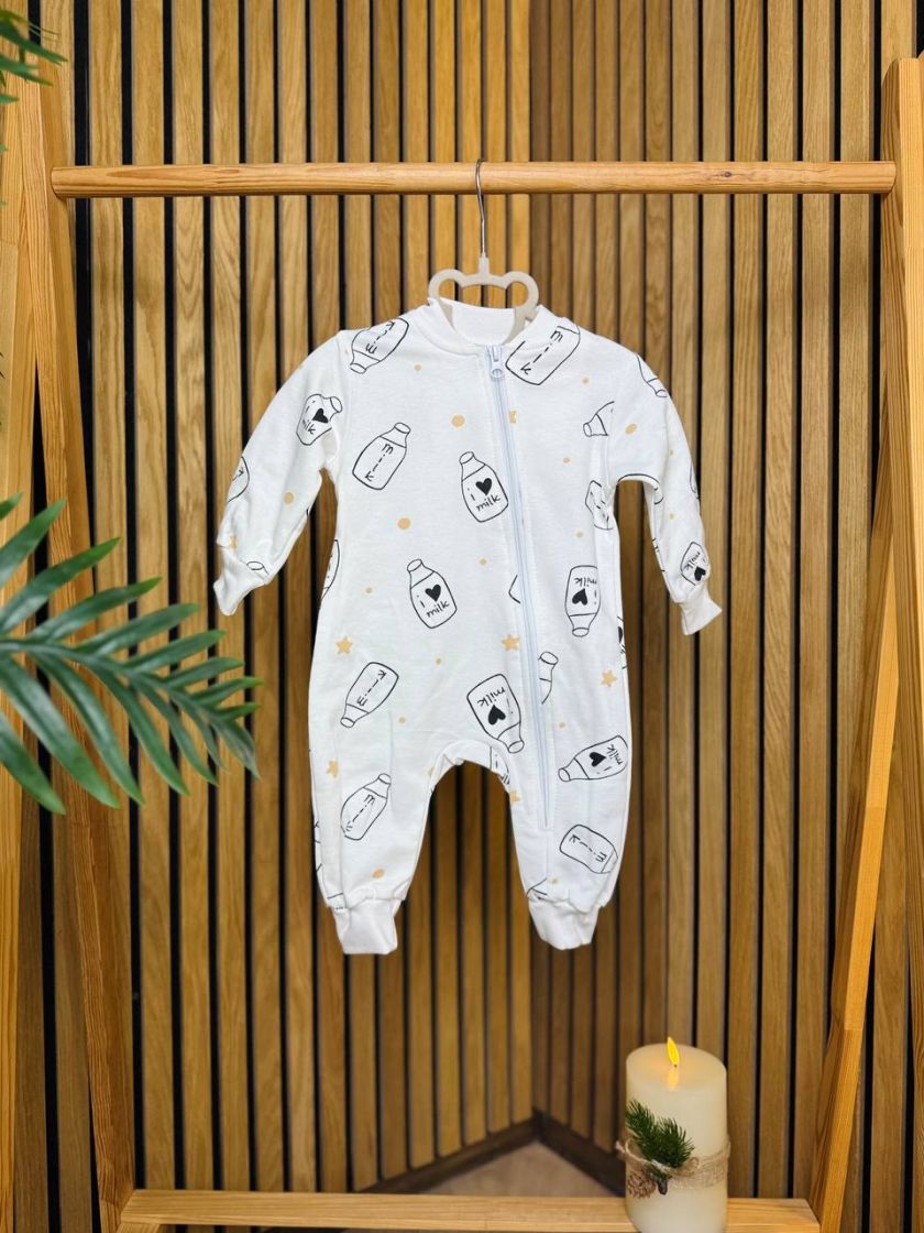 ❤ Чоловічок з блискавкою на байці "Smile". Колір - Пляшечка Milk з зірками. Розмір - 74 (#73229558) ✓ Anna Konvert