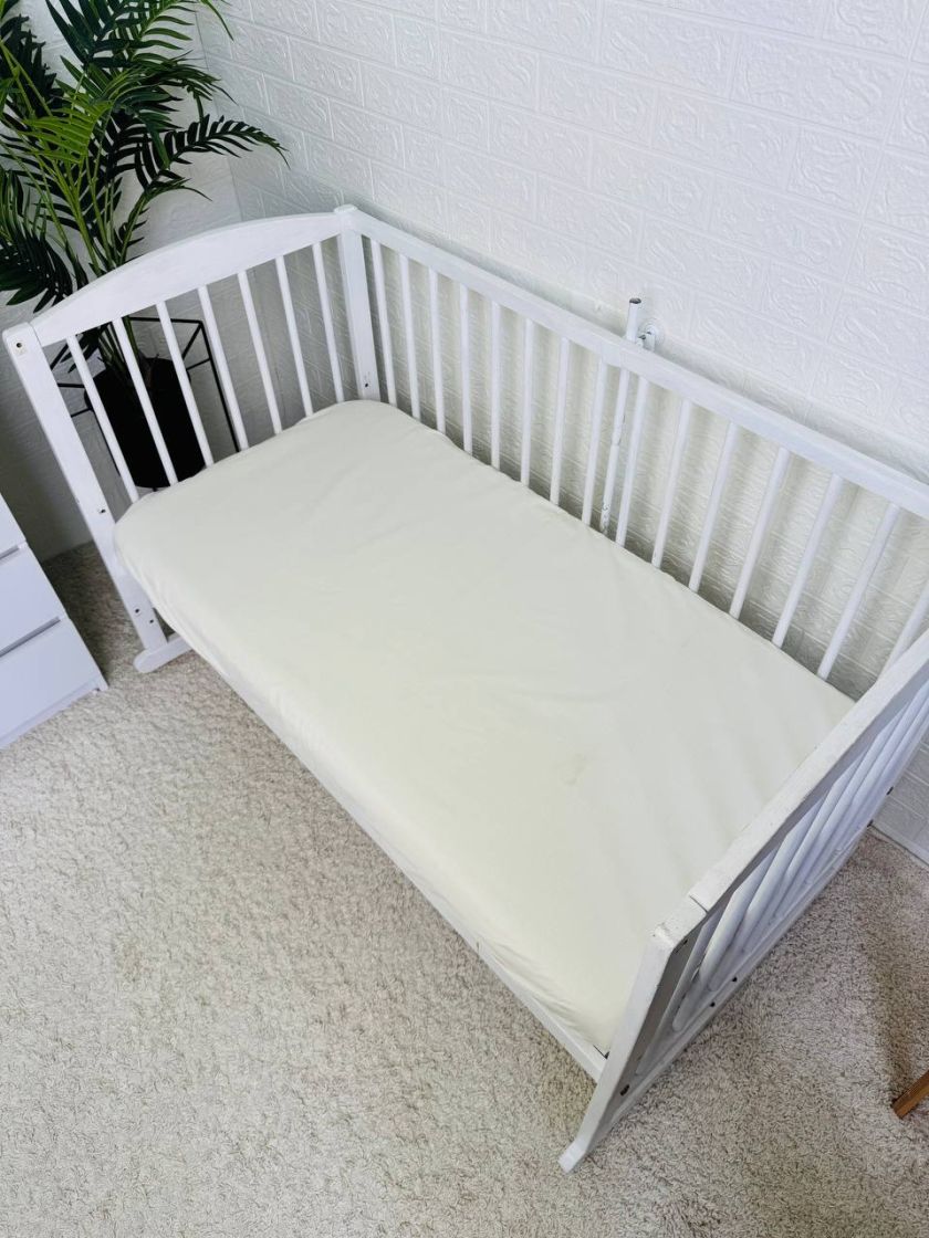 ❤ Простирадло у ліжко непромокаюче, 120/60 см. Принт - Айворі однотон (#64843783) ✓ Anna Konvert