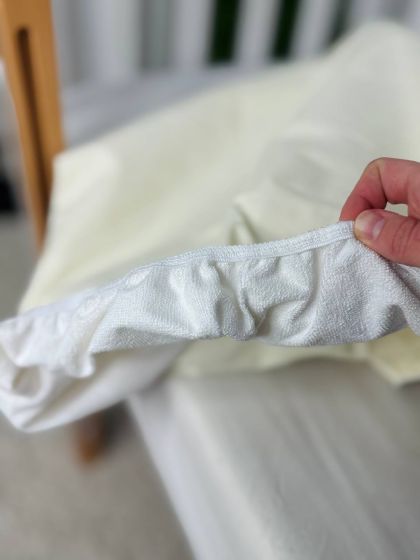 ❤ Простирадло у ліжко непромокаюче, 120/60 см. Принт - Айворі однотон (#64843783) ✓ Anna Konvert 2