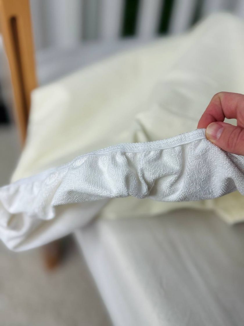 ❤ Простирадло у ліжко непромокаюче, 120/60 см. Принт - Айворі однотон (#64843783) ✓ Anna Konvert