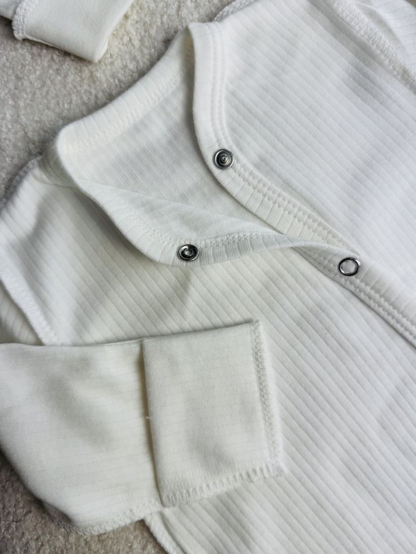 ❤ Чоловічок з шапочкою, рубчик, Баранчик БО. Колір - Молочний. Розмір - 62 (#56537577) ✓ Anna Konvert