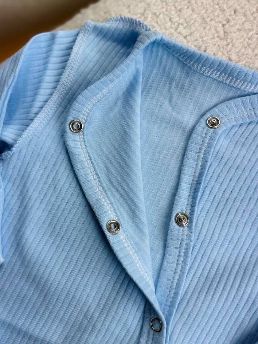 ❤ Чоловічок з шапочкою, рубчик, Баранчик БО. Колір - Блакитний. Розмір - 62 (#43720994) ✓ Anna Konvert