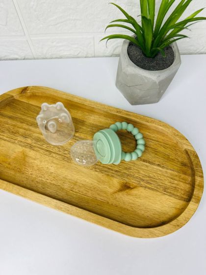 ❤ Силіконовий ніблер для годування "Намистини". Колір - oil green (#98787175) ✓ Anna Konvert 2