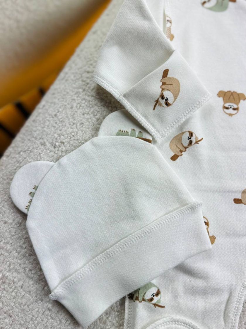 ❤ Чоловічок з шапочкою "Метелик", байка, 56р. БО. Принт - Лінивці на гілках. Розмір - 56см (#62684485) ✓ Anna Konvert