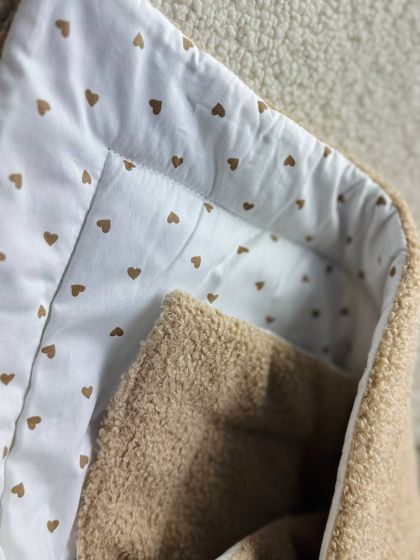 ❤ Демісезонний конверт-плед бараш. Колір - Пісочний серця бежеві (#45071678) ✓ Anna Konvert 2