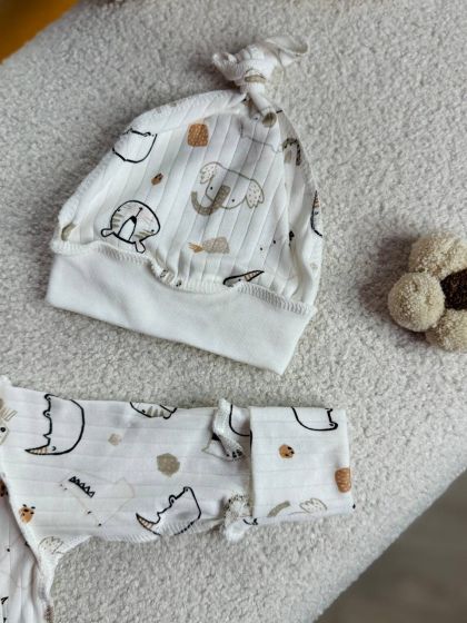 ❤ Комплект 3ка з боді, рубчик принт, Ромашка. Принт - Малюнки Африка. Розмір - 62-68 (#94049958) ✓ Anna Konvert 2