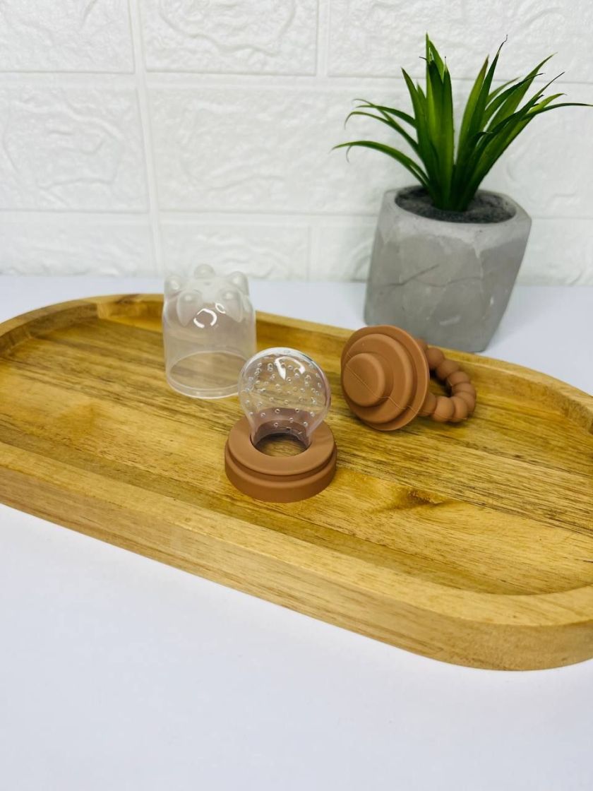 ❤ Силіконовий ніблер для годування "Намистини". Колір - Peach (#54604002) ✓ Anna Konvert