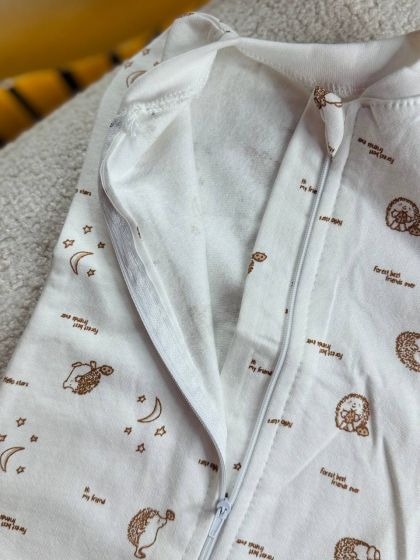 ❤ Пелюшка-кокон, на блискавці, байка Ромашка 62р. Принт - Їжачки бежеві з зірочками (#34608695) ✓ Anna Konvert 2