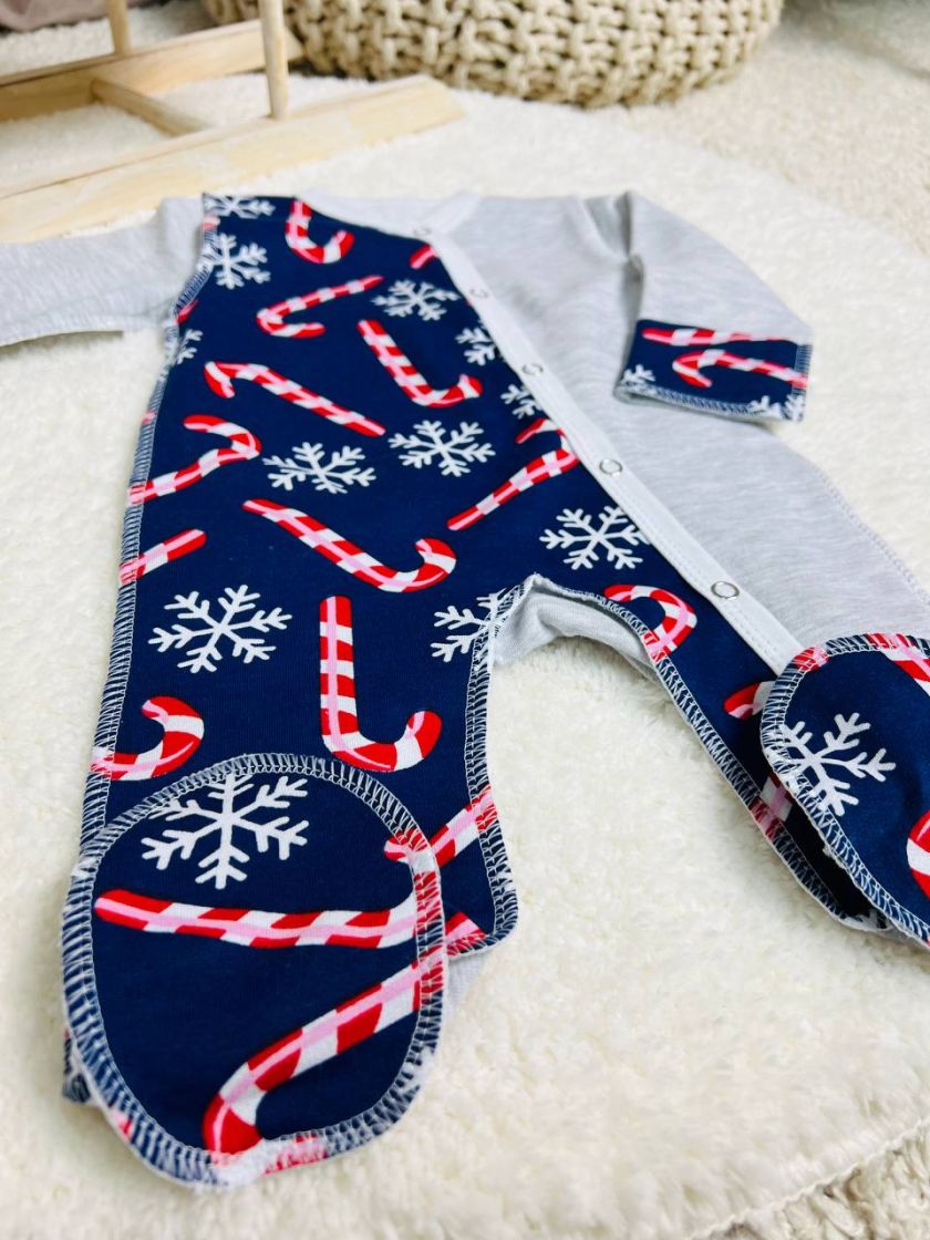 ❤ Чоловічок на байці з шапочкою новорічні. Принт - Сніжинки новорічні. Розмір - 56 (#53009245) ✓ Anna Konvert