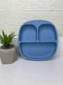 ❤ Тарілка з секціями, силіконова, на присосці. Колір - sky blue (#1035772) ✓ Anna Konvert