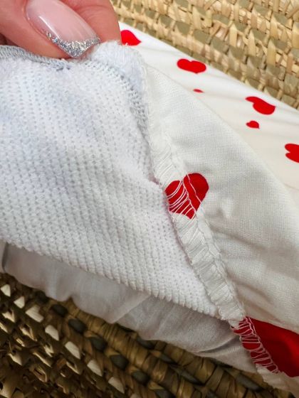 ❤ Простирадло непромакаюче у візочок на гумці. Принт - Серця червоні (#81157712) ✓ Anna Konvert 2