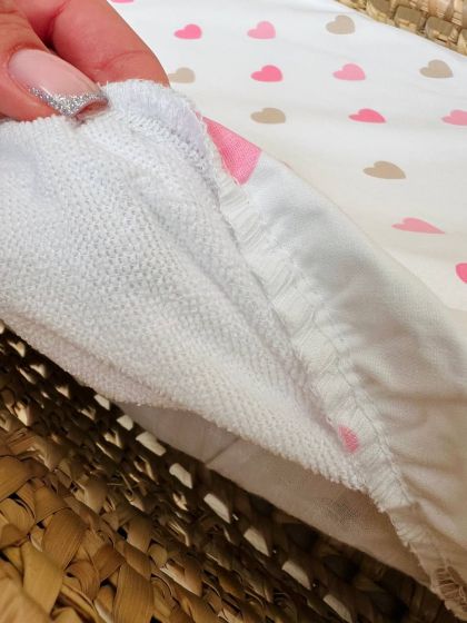 ❤ Простирадло непромакаюче у візочок на гумці. Принт - Серця різні рожеві (#21821580) ✓ Anna Konvert 2