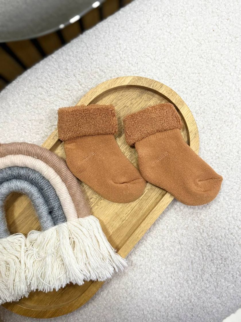 ❤ Шкарпетки махра, 0-3міс. Колір - Карамель (#78870234) ✓ Anna Konvert