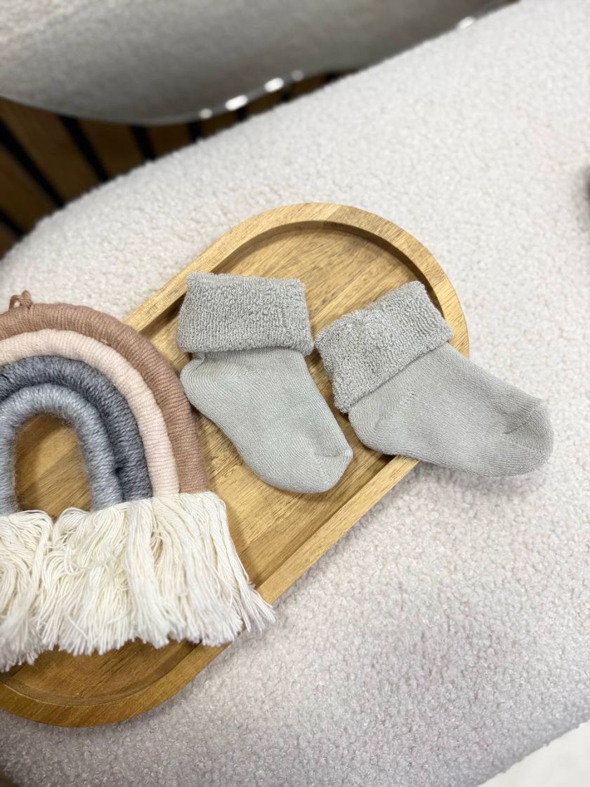 ❤ Шкарпетки махра, 0-3міс. Колір - Сірий (#5981372) ✓ Anna Konvert