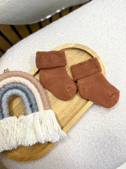 ❤ Шкарпетки махра, 0-3міс. Колір - Шоколад (#40500768) ✓ Anna Konvert 2