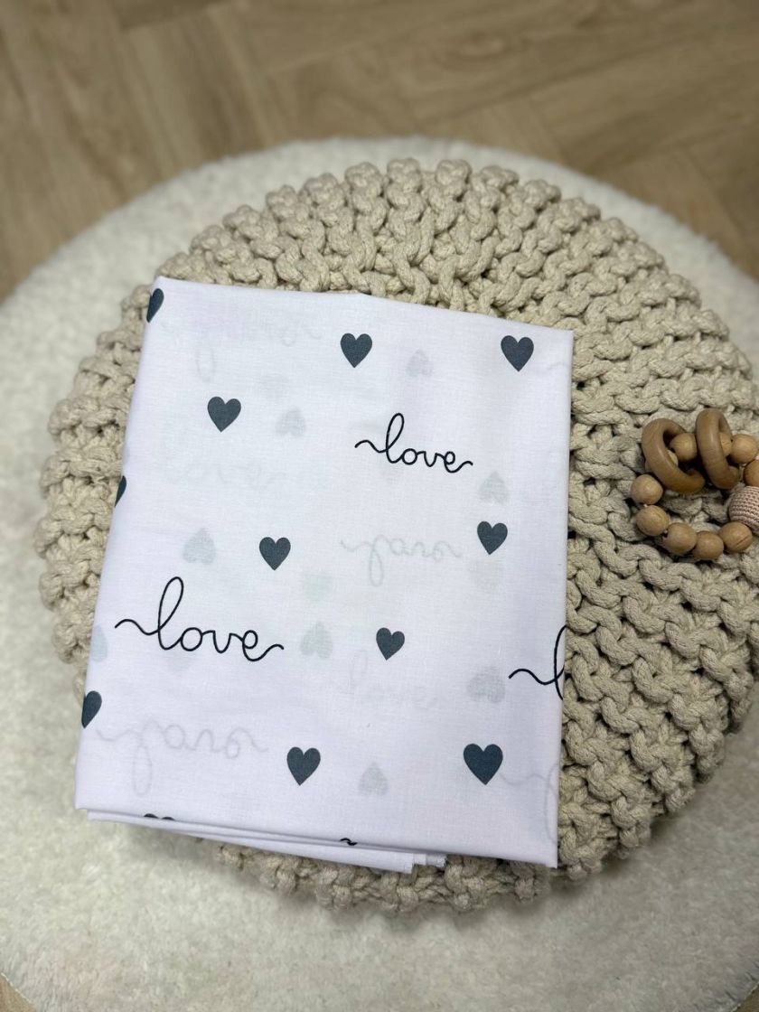 ❤ Пелюшки бавовняні. Принт - Love серця сірі (#22477163) ✓ Anna Konvert