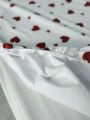 ❤ Простирадло у ліжко непромокаюче, 120/60 см. Принт - Серця червоні на білому (#61684426) ✓ Anna Konvert