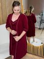 ❤ Комплет сорочка та халат для годування, 44-46 "Кант". Колір - Бордо (#78454996) ✓ Anna Konvert