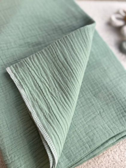 ❤ Пелюшки муслінові чотирьохшарові, жатка. Принт - Оливкова, однотонна. Розмір - 90*135см (#92918135) ✓ Anna Konvert 2