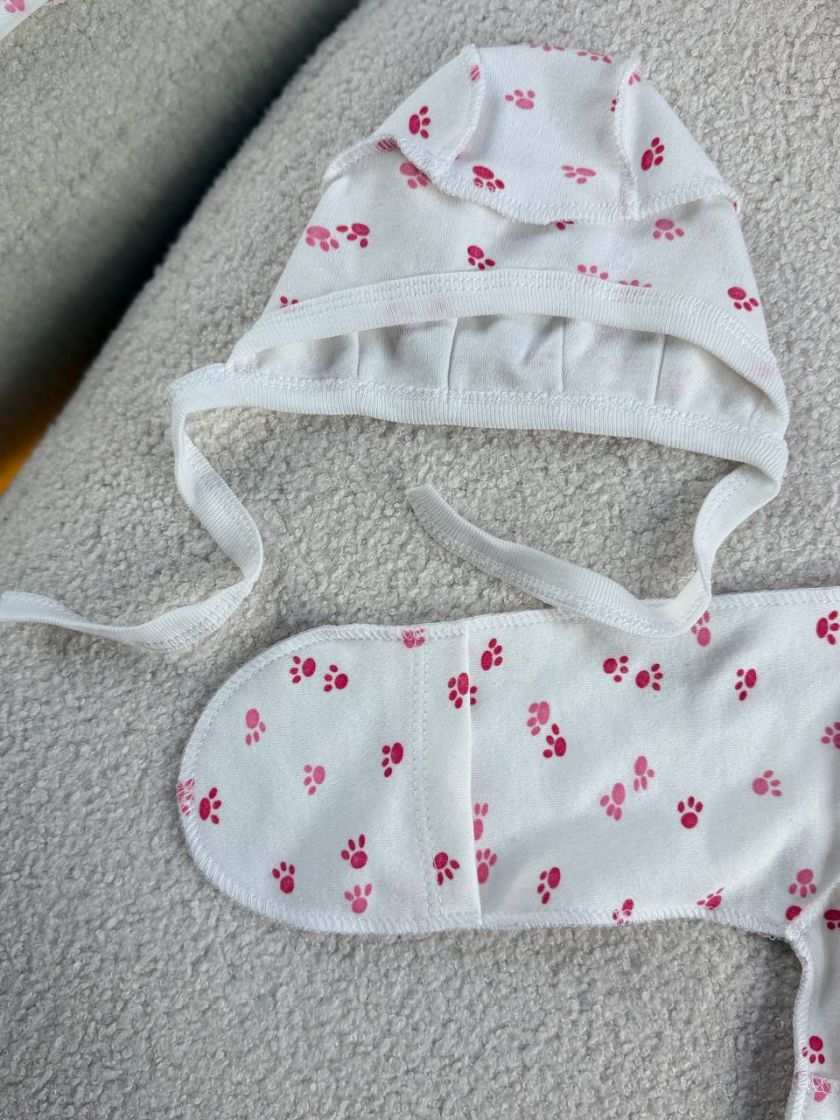 ❤ Комплект 3ка з сорочкою інтерлок 56см. Принт - Сліди рожеві (#55207355) ✓ Anna Konvert