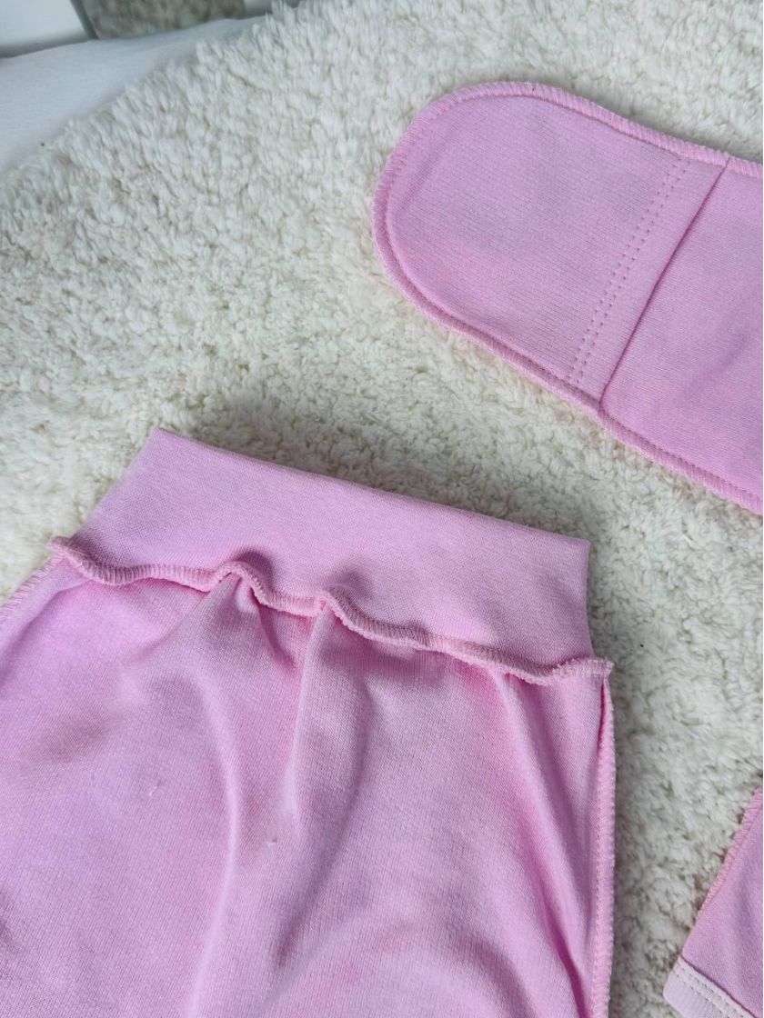 ❤ Комплект 3ка з сорочкою, байка 56-62см. Принт - Рожевий однотон (#42954727) ✓ Anna Konvert