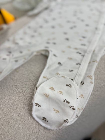 ❤ Чоловічок з шапочкою, інтерлок, 56-62р. Принт - Сліди бежеві (#78942170) ✓ Anna Konvert 2