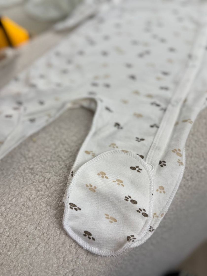 ❤ Чоловічок з шапочкою, інтерлок, 56-62р. Принт - Сліди бежеві (#78942170) ✓ Anna Konvert