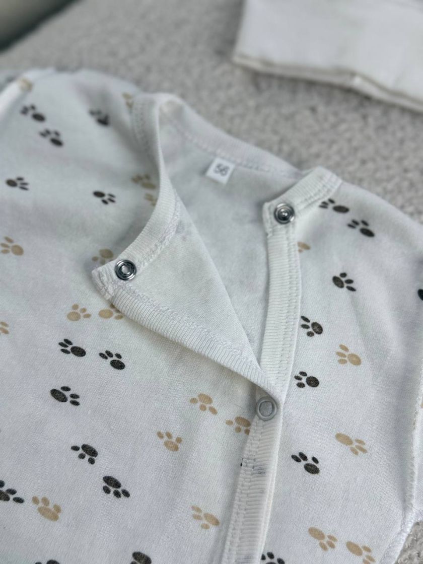 ❤ Чоловічок з шапочкою, інтерлок, 56-62р. Принт - Сліди бежеві (#78942170) ✓ Anna Konvert