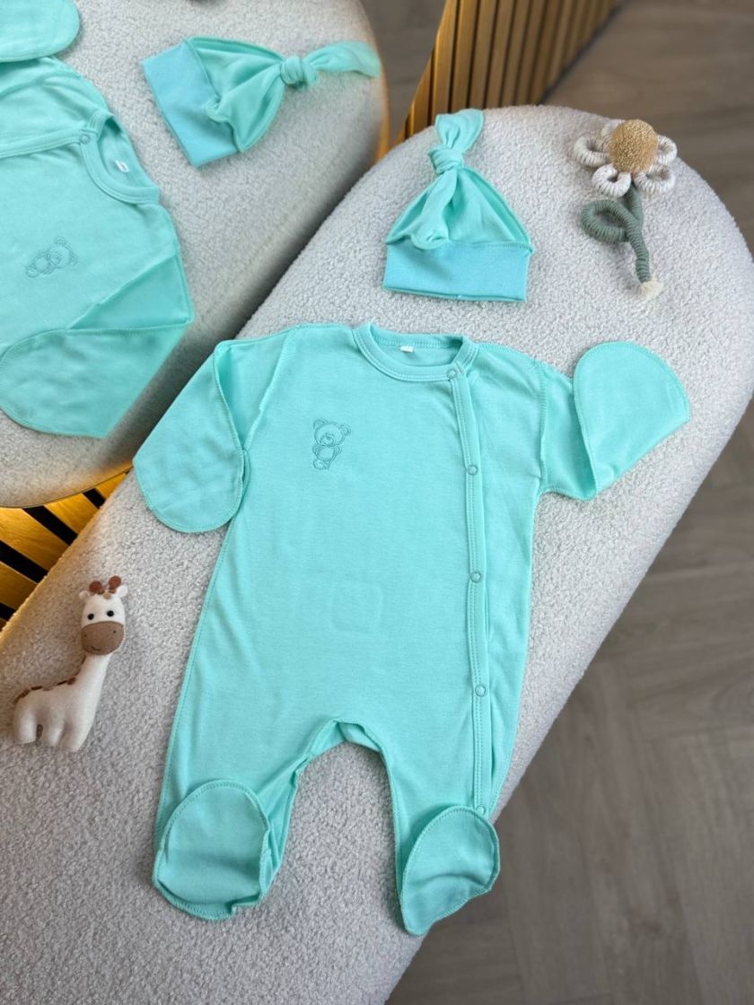 ❤ Чоловічок з шапочкою, інтерлок, 56-62р. Принт - Мята однотон (#54274882) ✓ Anna Konvert