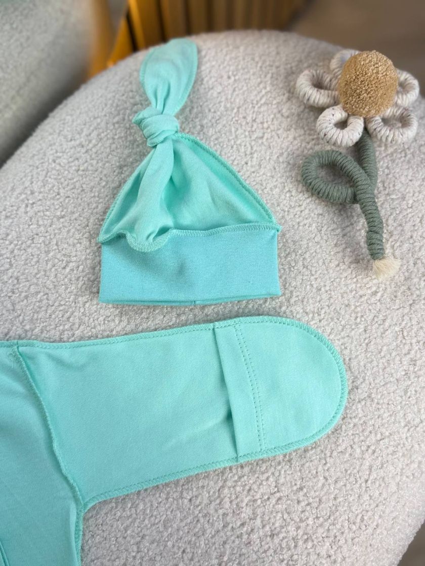 ❤ Чоловічок з шапочкою, інтерлок, 56-62р. Принт - Мята однотон (#54274882) ✓ Anna Konvert