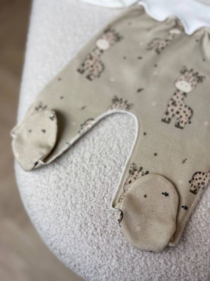 ❤ Комплект 3ка з боді інтерлок 56, Бджілка. Принт - Молочний з жирафами пісочними (#22261934) ✓ Anna Konvert 2