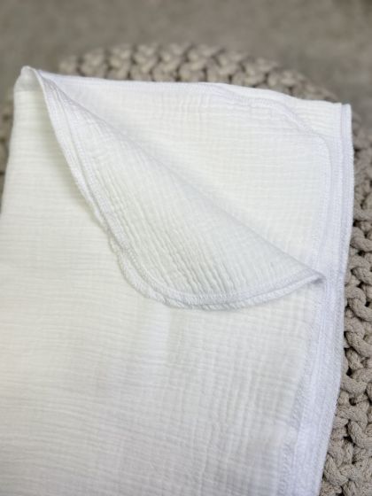 ❤ Пелюшки муслінові чотирьохшарові, жатка. Принт - Білий однотон. Розмір - 90*135см (#4916329) ✓ Anna Konvert 2