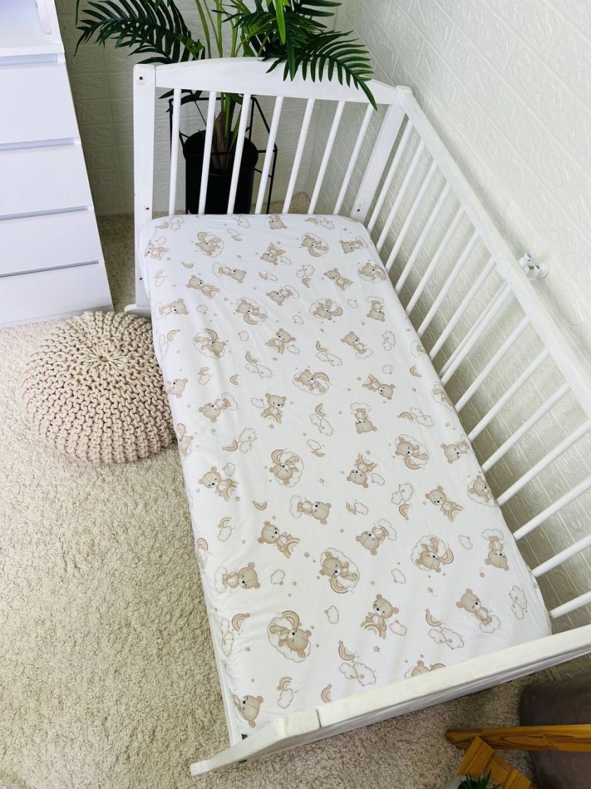 ❤ Простирадло у ліжко непромокаюче, 120/60 см. Принт - Ведмедикі сплячі, невзрачні (#12755820) ✓ Anna Konvert