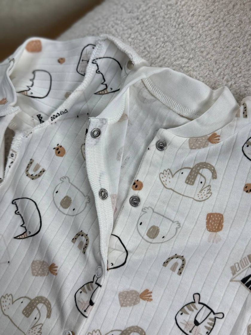 ❤ Чоловічок інтерлок в рубчик, Ромашка. Принт - Малюнки Африка з бежем. Розмір - 62-68см (#25405201) ✓ Anna Konvert