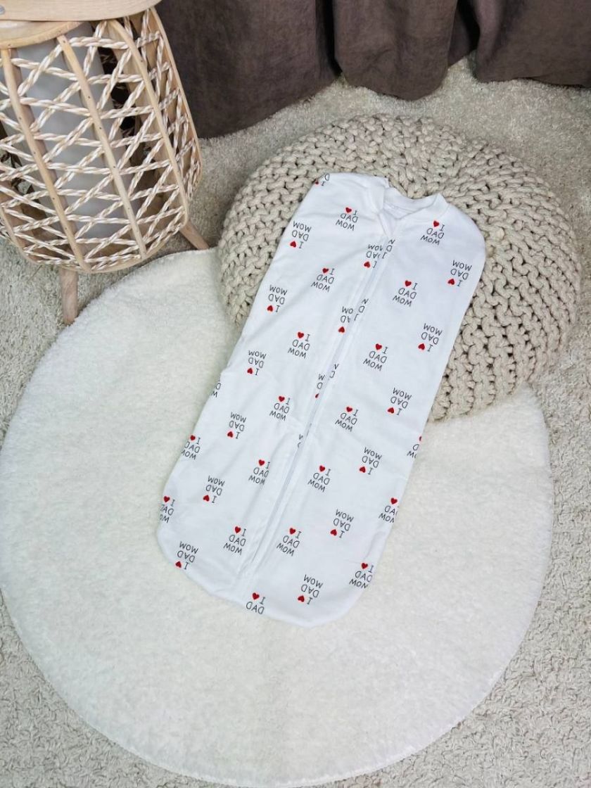 ❤ Пелюшка-кокон, інтерлок, 62р. Принт - love mom dad (#15068240) ✓ Anna Konvert