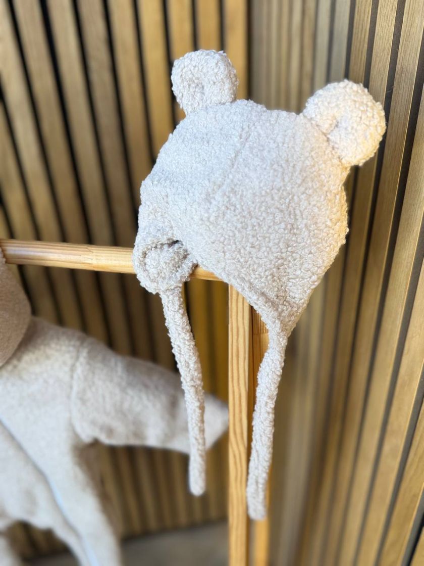 ❤ Демісезонний комбінезон Бараш з шапочкою, 0-4 міс.. Колір - Кремовий (#75878238) ✓ Anna Konvert