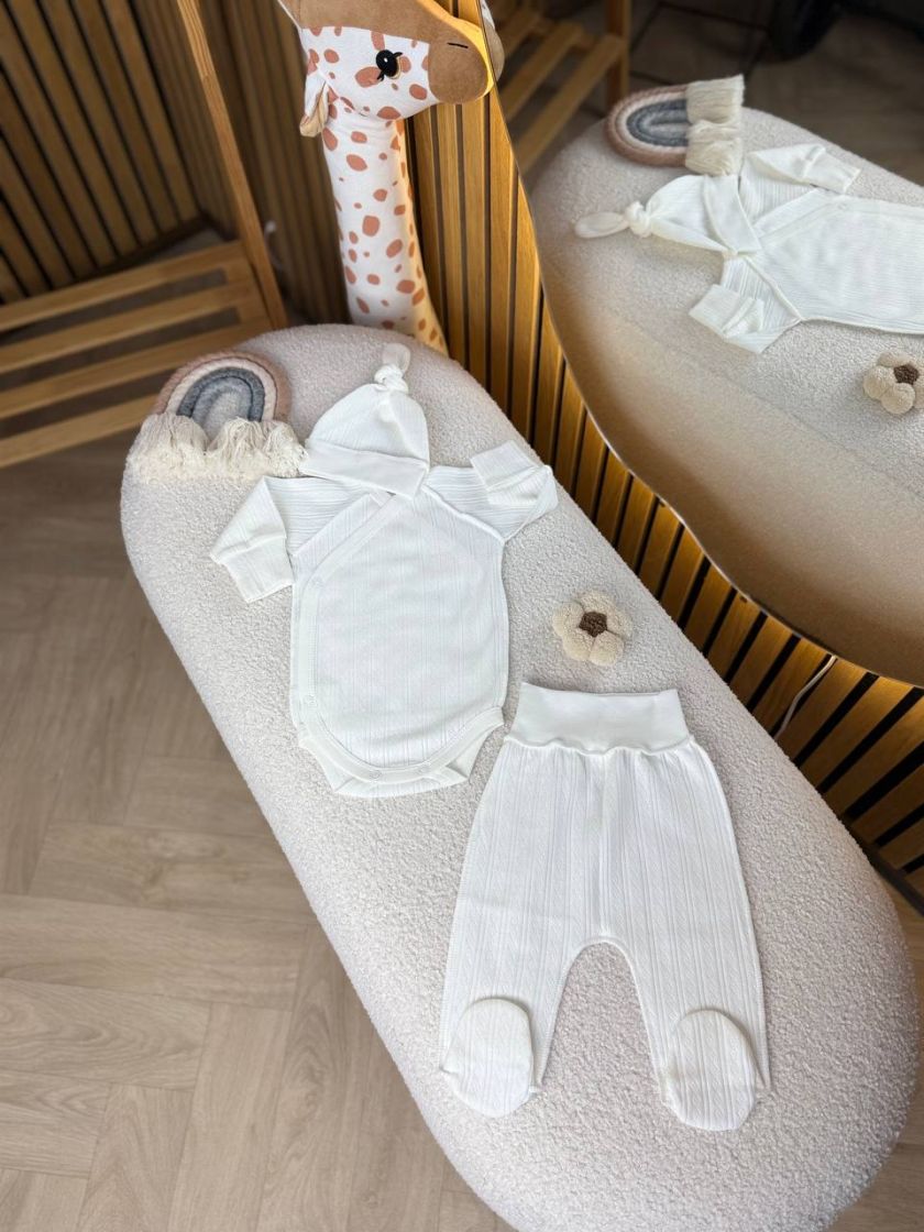 ❤ Комплект 3ка з боді інтерлок в перфоррацію (#13043) ✓ Anna Konvert